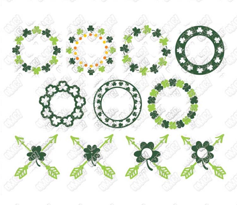 Download Shamrock SVG Monogram Clover Four Leaf svg dxf eps png ...