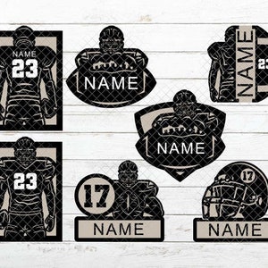 Fußball Signage SVG personalisierte Laser Cut Vorlage Schnittdateien