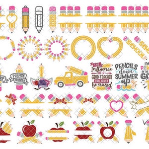 Lápis SVG Monograma Split Tumbler Apple Quotes School svg dxf eps jpeg formato png arquivos de corte em camadas clipart cortado silhueta cricut