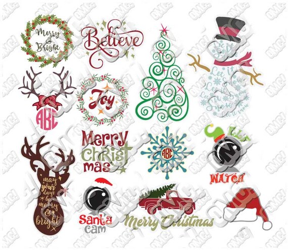 Download Christmas SVG Bundle svg dxf eps jpeg layered cutting ...