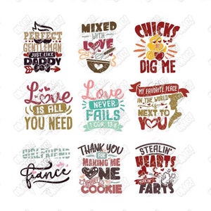 Valentine Quotes SVG Phrases Bundle Boy Girl Mom Dad Svg Dxf Eps Jpeg ...