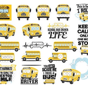 School Bus SVG Driver Monogram Split Quotes Phrases svg dxf eps jpeg png format layered cutting files clipart die cut cricut silhouette