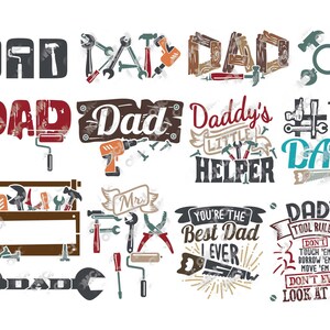 Herramienta papá SVG Monograma Carta dividida Caja de herramientas Día de los Padres svg dxf eps jpeg png formato png archivos de corte en capas clipart die cut cricut silueta