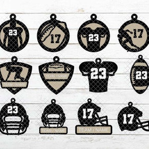Fussball Ornament SVG Personalisierte Laser Cut Template Cut Dateien