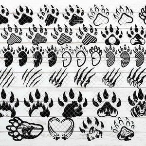 Bear Paw SVG Claw Scratch Sublimatie Download svg dxf eps jpeg png formaat gelaagde snijden bestanden clipart die cut cricut silhouet