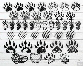 Bear Paw SVG Claw Scratch Sublimation Download svg dxf eps jpeg png format layered cutting files clipart die cut cricut silhouette