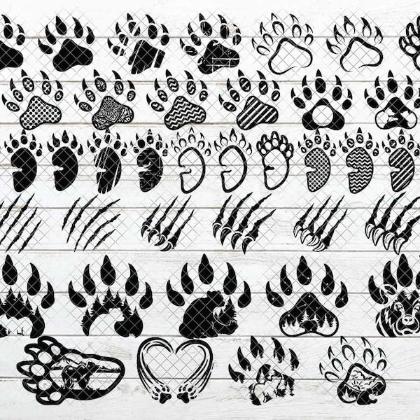 Bear Paw SVG Claw Scratch Sublimation Download svg dxf eps jpeg png format layered cutting files clipart die cut cricut silhouette