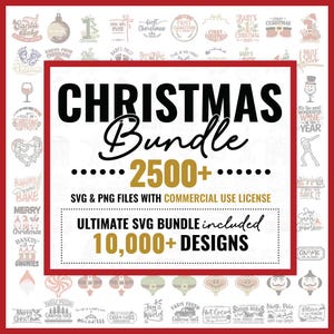 Christmas Svg Bundle (2500+ Png/Svgs), Winter Svg Bundle, Holidays Clipart, Christmas Quotes Svg, Holidays Svg, Christmas Ornament Svg