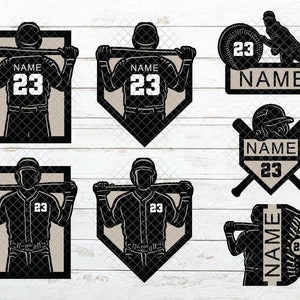 File di taglio modello di taglio laser personalizzato SVG per segnaletica da baseball