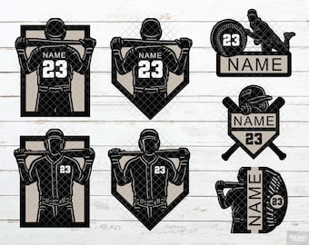 Baseball Signage SVG Personalized Laser Cut Template Cut Files