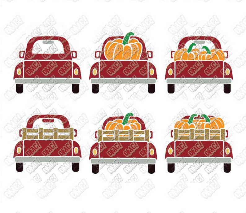 Download Pumpkin Truck SVG Fall Thanksgiving Harvest Vintage svg dxf | Etsy