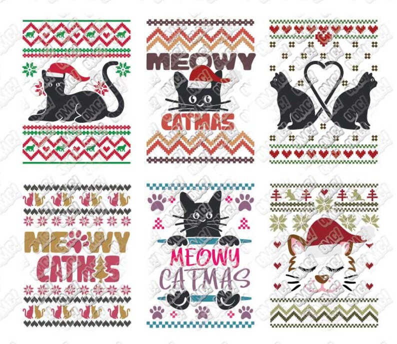 Download Cat Ugly Christmas SVG Sweater Kitty Kitten Shirt Design ...