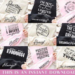 Png élégant amour de soi, manches tendance, Svg motivant, Boho citations inspirantes Svg, Svg confiance en soi