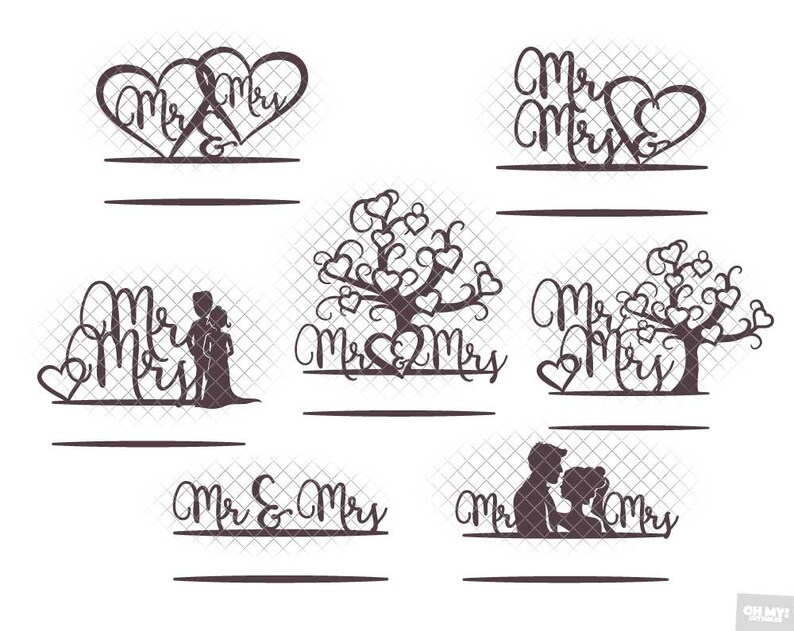 Download Bride and Groom Wedding Cake Topper svg dxf eps jpeg png ...
