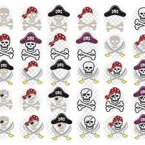 Pirate Skull and Crossbones SVG dxf eps jpeg png format layered cutting files clipart die cut decal vinyl cutter cricut silhouette