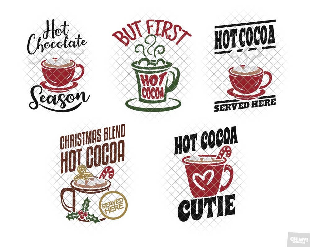 Hot Chocolate SVG Cocoa Bar Christmas Sign Shirt Svg Dxf Eps - Etsy