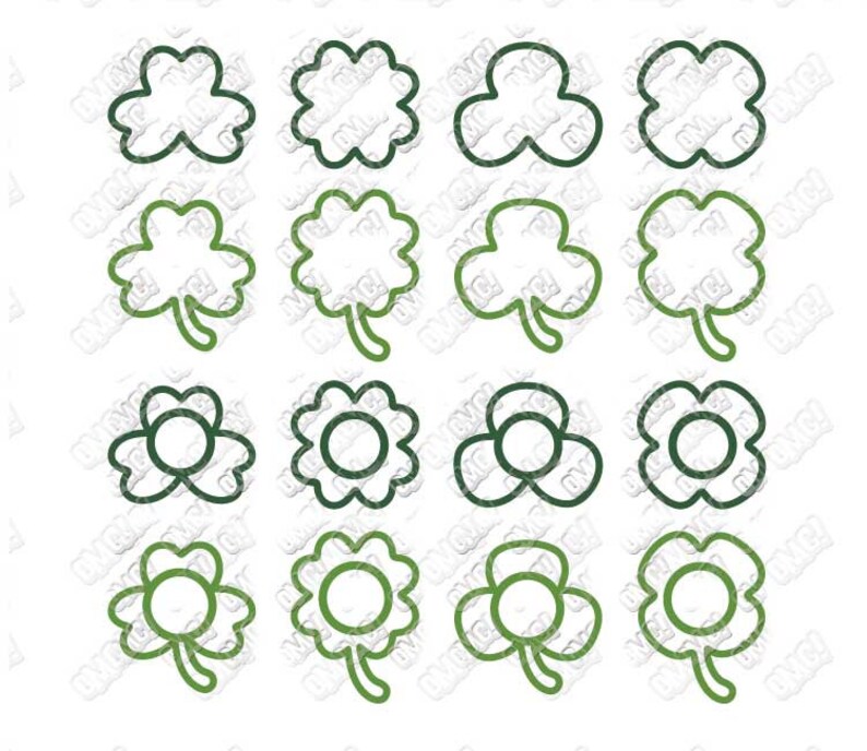 Download Shamrock SVG Monogram Clover Four Leaf svg dxf eps png ...
