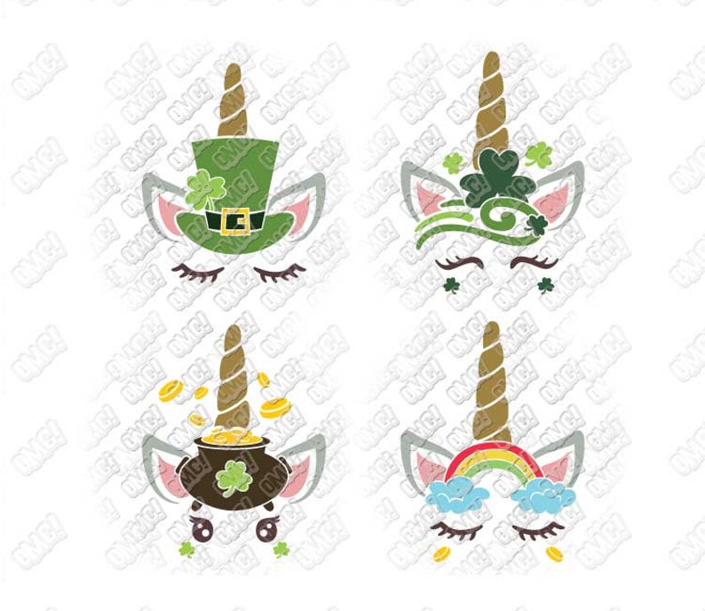 Download St Patricks Day Unicorn SVG Vol. 2 Shamrock svg dxf eps ...