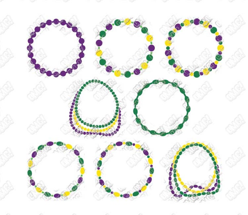 Download Mardi Gras Beads SVG Bundle Monogram Mask Quotes svg dxf eps | Etsy