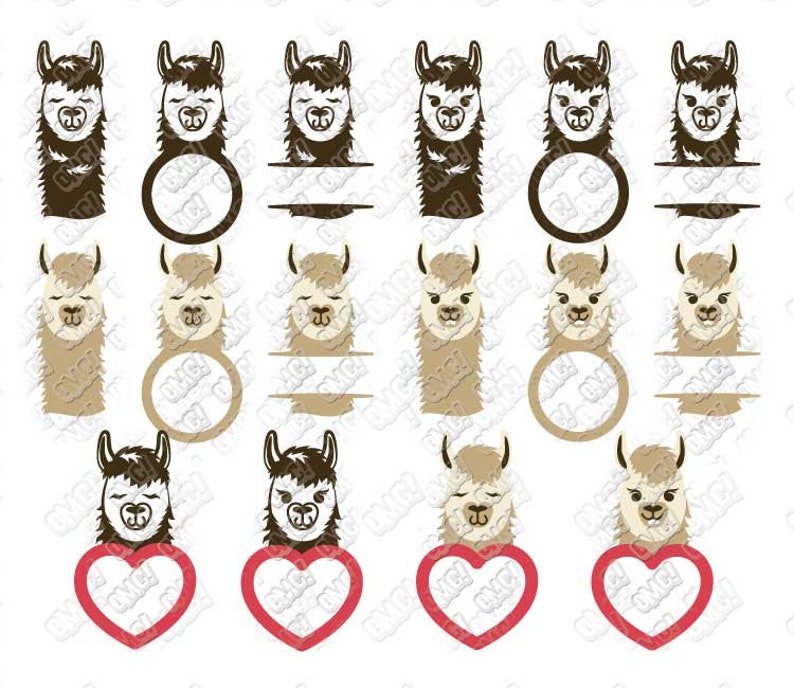Download Llama SVG Bundle Face Eyelash Monogram svg dxf eps jpeg ...