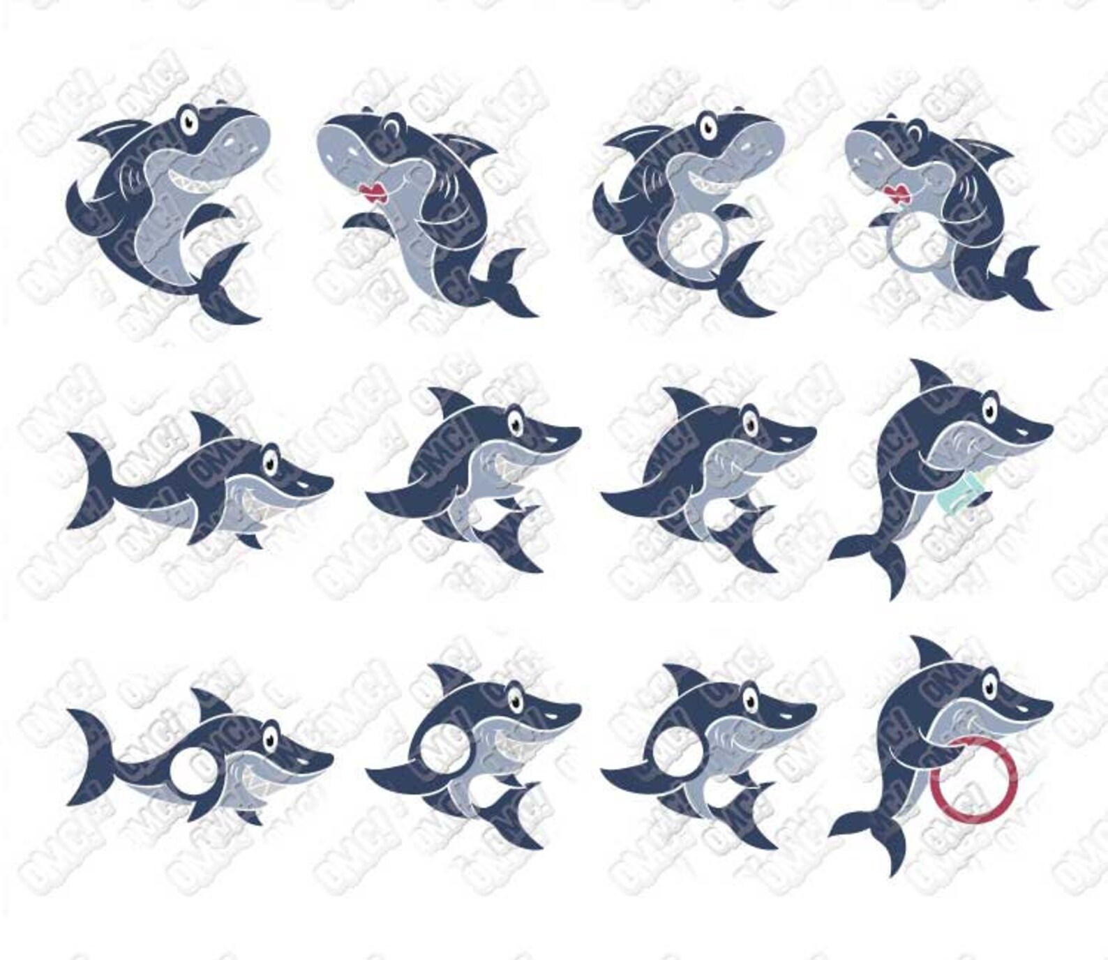 Download Shark SVG Bundle Monogram Split Cute svg dxf eps jpeg png ...