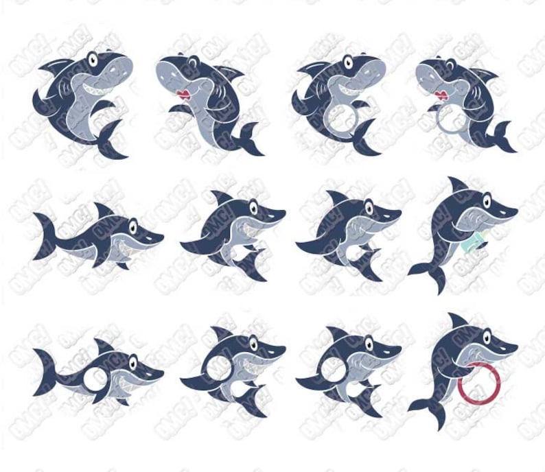 Download Shark SVG Bundle Monogram Split Cute svg dxf eps jpeg png ...