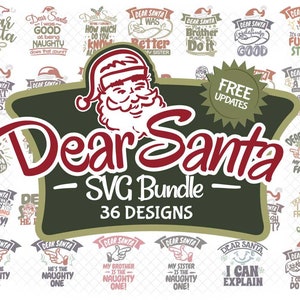 Cara Santa SVG Bundle Frasi di Natale svg dxf eps jpeg png formato file di taglio stratificati clipart die cut cricut silhouette