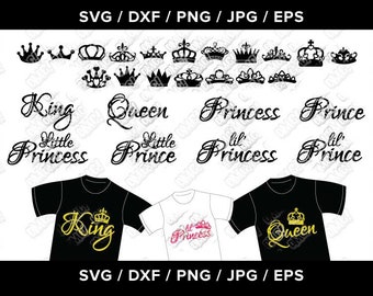 Download King and queen svg | Etsy