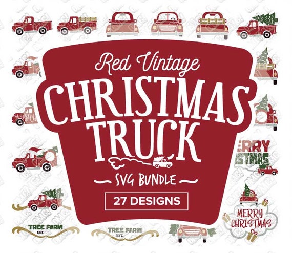 Download Christmas Truck Svg Bundle Red Vintage Tree Delivery Svg Dxf Etsy PSD Mockup Templates