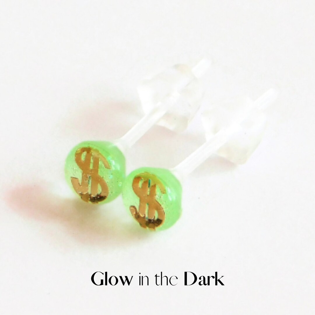 Dollar Sign Earrings Money Earrings Glow Earrings Cool Etsy