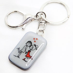 Boyfriend Girlfriend Keychain, Couples Keychain, Romantic Gifts for Her, Valentines Day Gift for Her, Gift for Girlfriend, I Love You Gifts