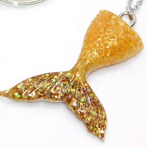Mermaid Tail Necklace, Mermaid Necklace Pendant, Mermaid Pendant Necklace, Mermaid Keychain, Mermaid Gift for Girls, Epoxy Resin Jewelry