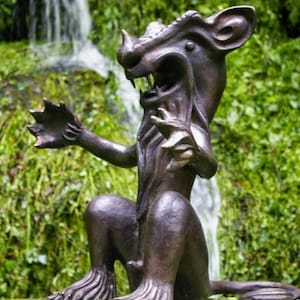 Dragon Bronze Sculpture &quot;Dragon&quot; figurative mythical creature power animal totem limited numbered signed garden living room gift Christmas