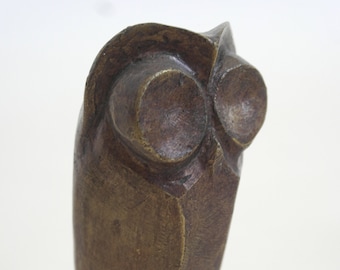 Bronze, sculpture, animal sculpture, original, "Owl", 2007, 7/9