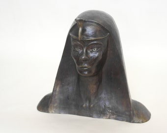 Bronze, bronze sculpture, original, female bust, sculpture "Nafteta", 2010, 1/3