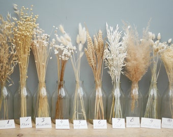 Mix of White and cream wheat stems  / Canary Grass /Oat Dried grass / Bunny tails/Wedding Dried Flowers/ DIY flower table at a garden party