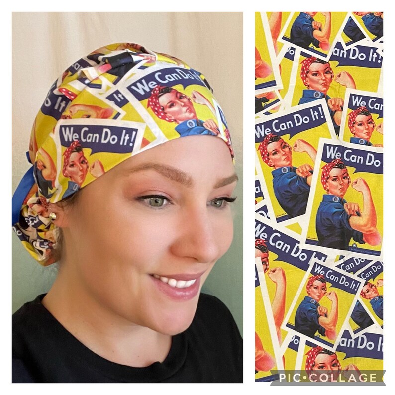We Can Do It Ponytail Surgical Cap 