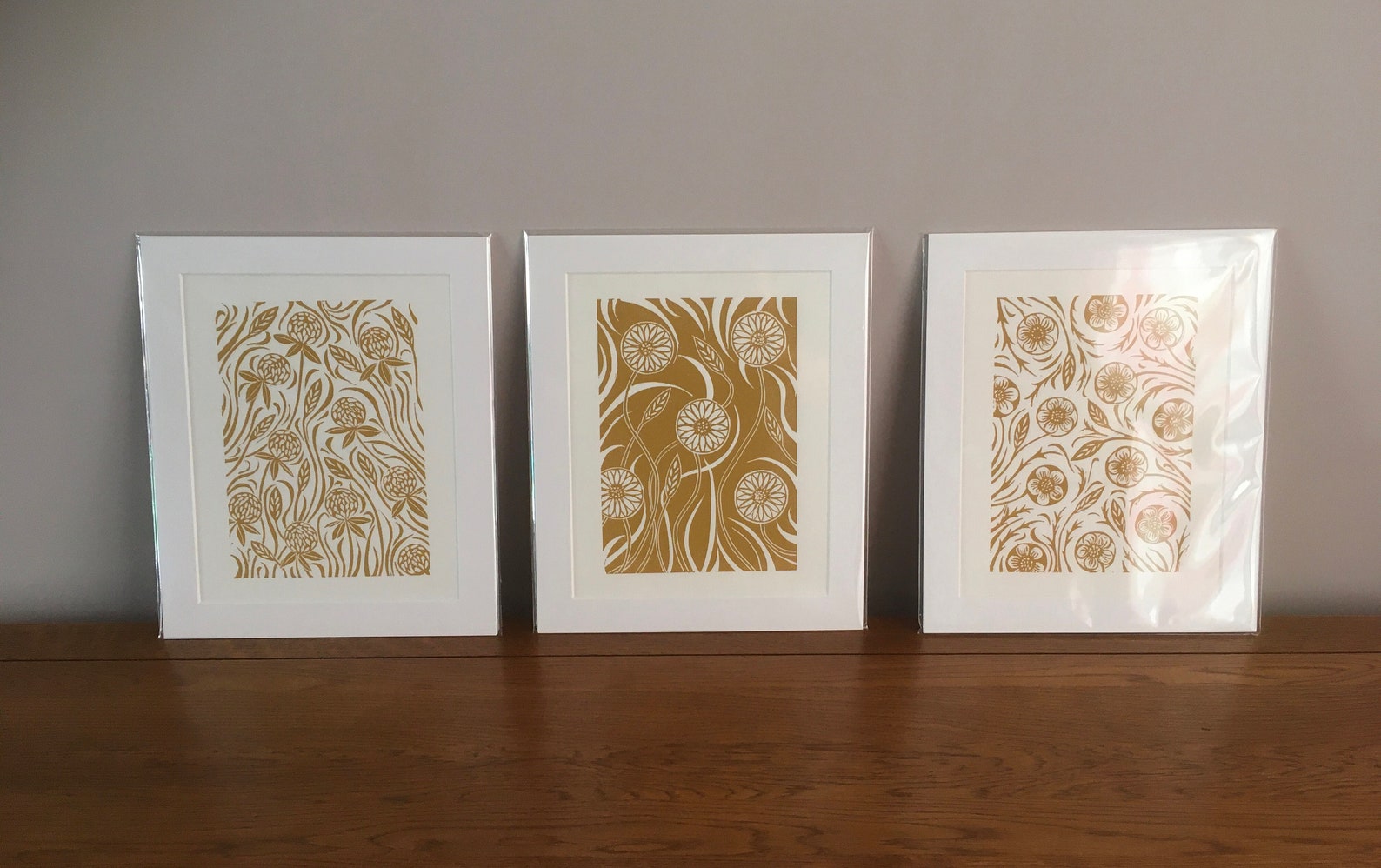 Ochre Floral Lino Print Ochre Wall Art 8x10 Buttercup Etsy Norway