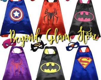 SuperHero To The Rescue Cape & Mask Set- Choose Character