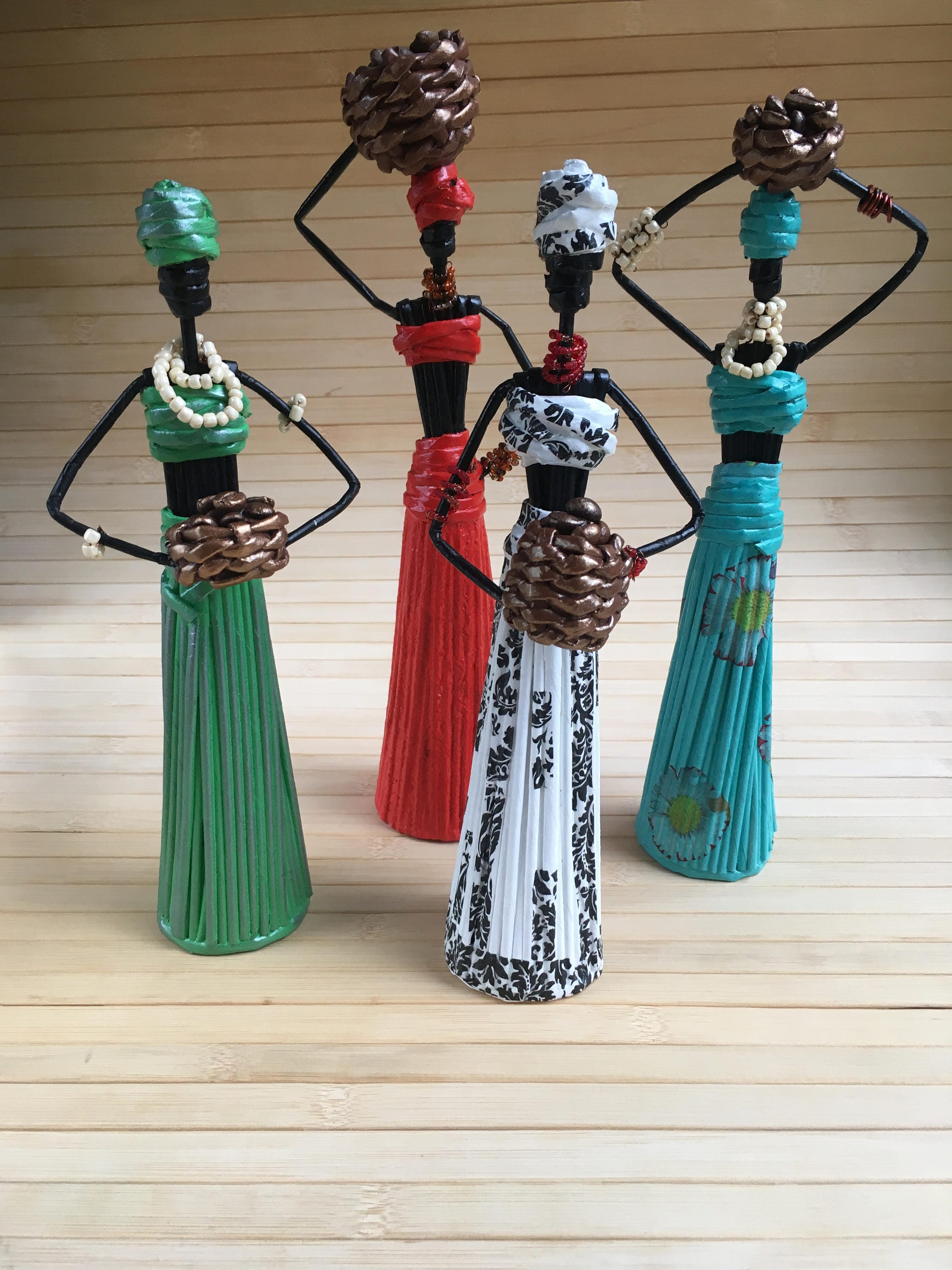 Afro American Art African woman statue 11 inch African Etsy