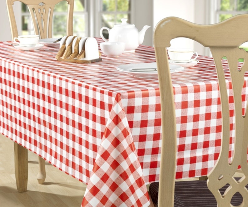 Vinyl Tablecloth PVC Tablecloth Design 107/1 Gingham Check Etsy UK