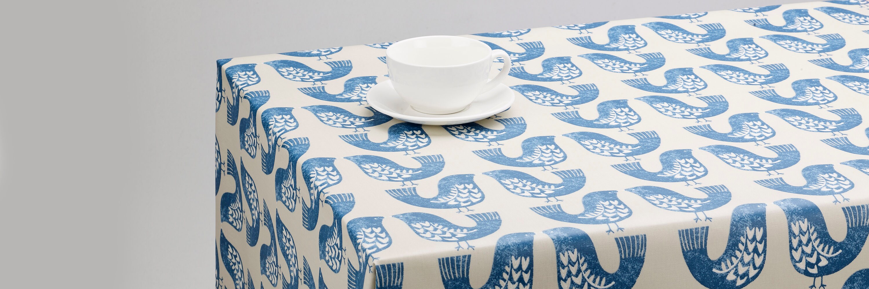 Oilcloth Tablecloth Pvc Tablecloth 1443 SCANDI BIRDS Capri - Just wip…