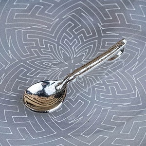 Spoon Pendant - Brass - Cotton Necklace -Tiny Talisman #3