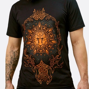 T-Shirt Mantis Eyes black - Visionary Artwork - multicolored silksreen print