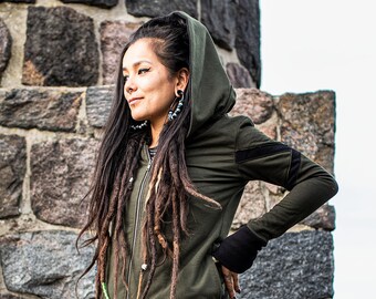 women's coat with oversized hood