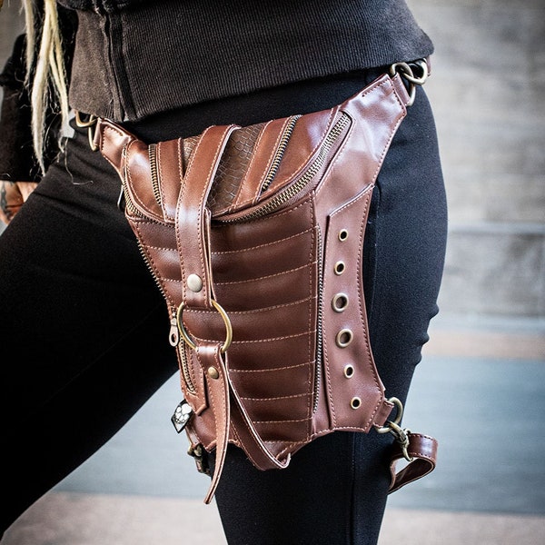 Utility Bag - Belt Bag - Leg Holster - Mad Max-Style - Fake Leather