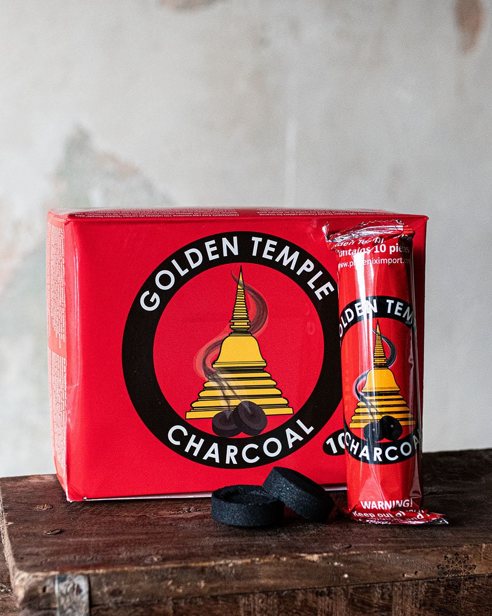 10 tablettes de charbon pour encens 33mm - Golden Temple