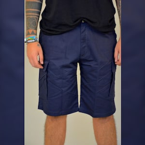 Cargo Shorts - Short Pants - dark blue - Seams - 6 Pockets