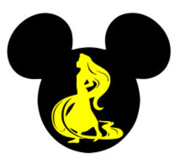 Download Rapunzel Silhouette MIckey Head SVG Disney Shirt Girl ...
