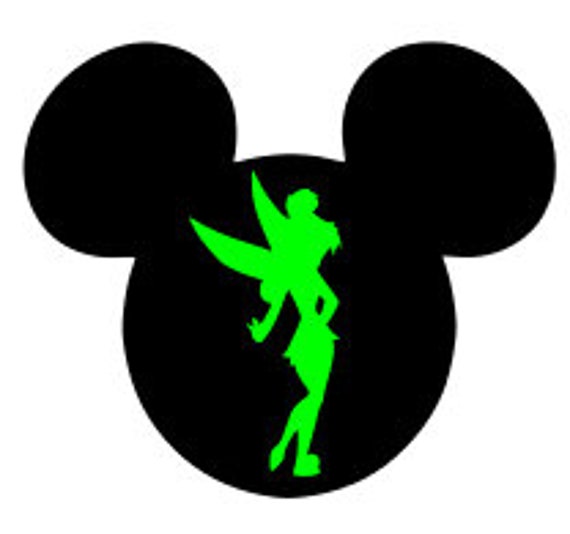 Download Tinkerbell Silhouette MIckey Head SVG Mickey Head Disney ...